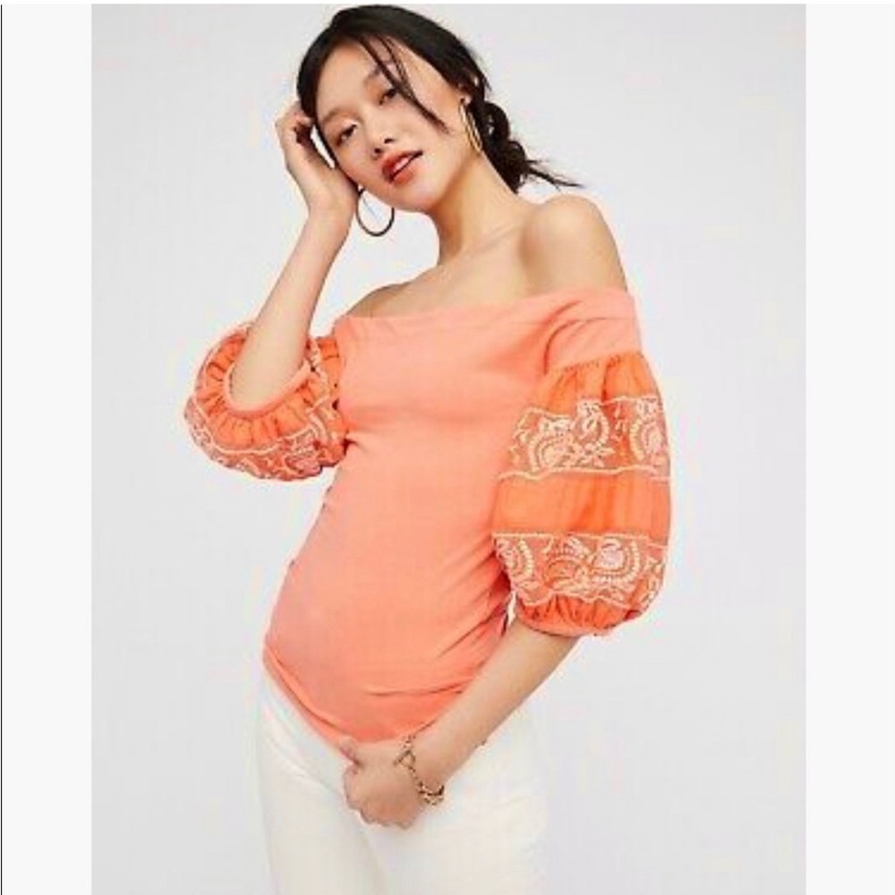 Free People Rock With Ot Top In Coral